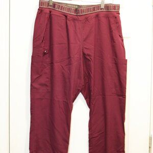 Womens Med Couture Burgundy Scrubs Bottom Large Petite